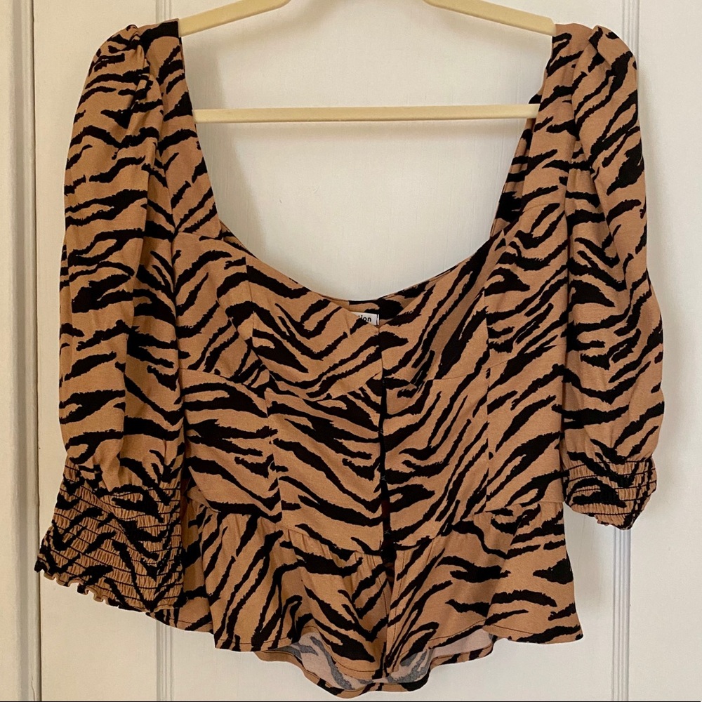 Reformation Dallas Top Leopard (Size 6)